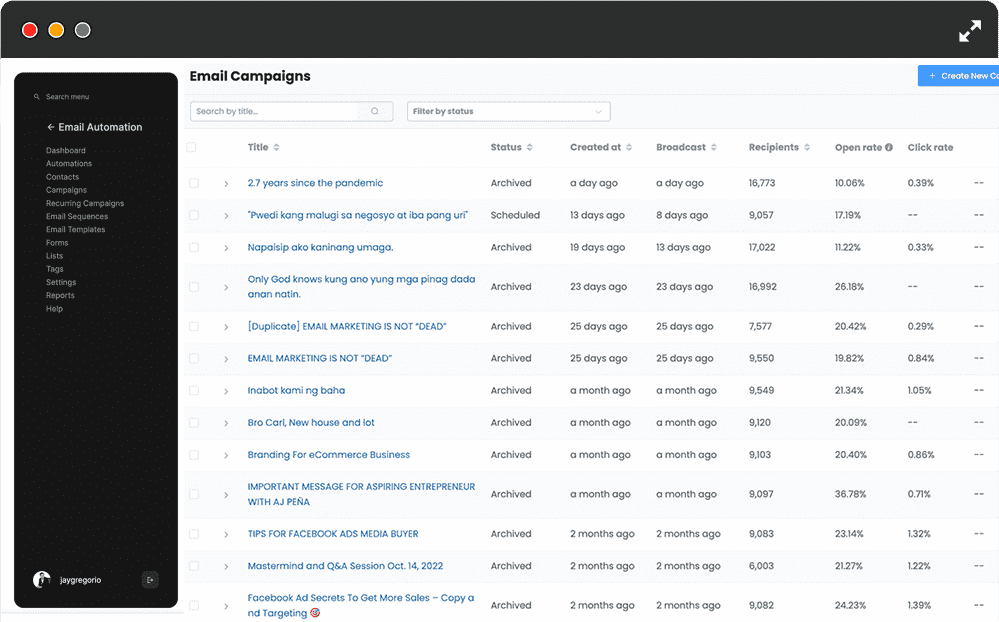 Send email campaigns that sell
